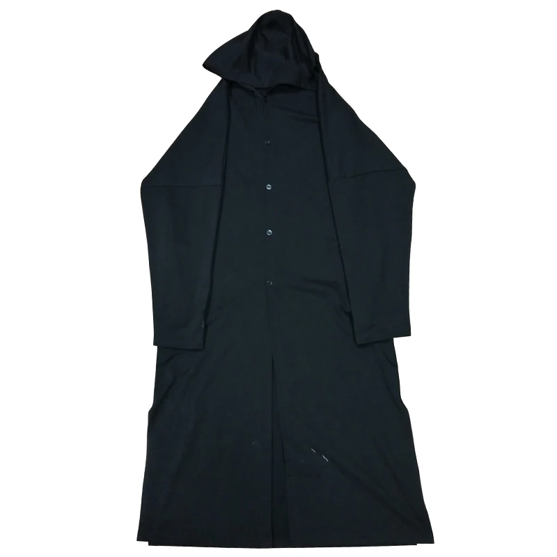 

Spring autumn men's single breasted punk long trench coat vintage hooded cloak man gothic punk hip hop overcoat harajuku jacket