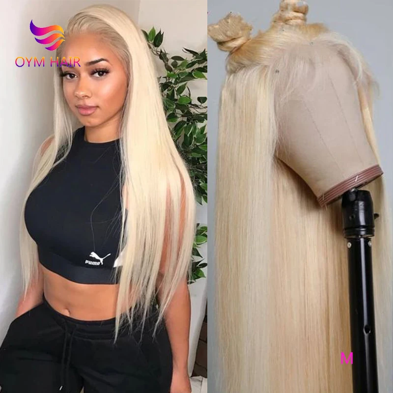 OYM волосы 13x4 613 медовый светлый цвет Remy бразильские прямые человеческие фронта