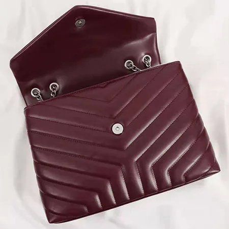 wine red with silver Новинка, сумка на цепочке, модная женская сумка на органе, женская сумка на цепочке, роскошная,, женская сумка на одно плечо - Цвет: wine red with silver