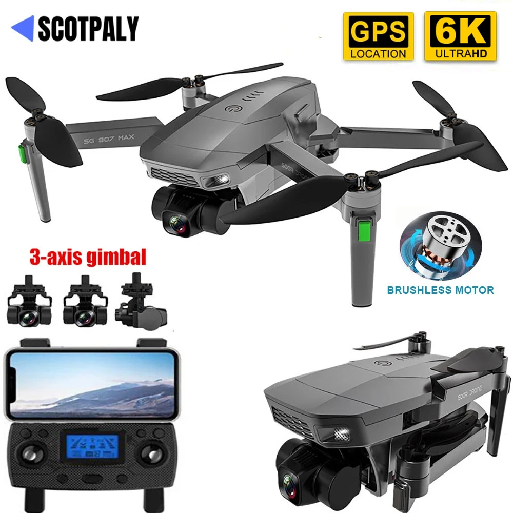 

Квадрокоптер с 3-осевой подвесной камерой 6K, Wi-Fi, GPS, FPV