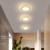 modern gold led round ceiling light living room for bedroom restaurant bathroom minimalist home indoor kitchen hallway luminaire