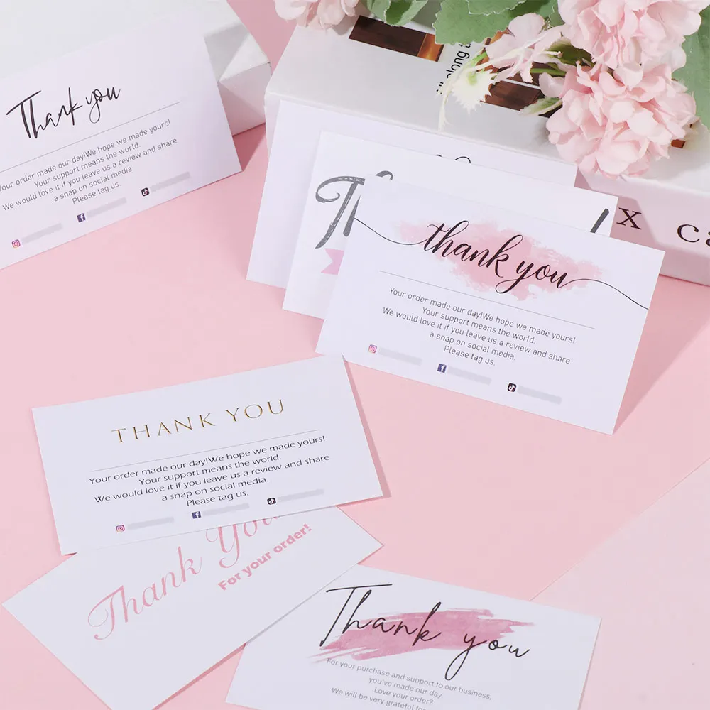 30 шт. спасибо за заказ подаропосылка упаковка карточка этикетки для похвалы