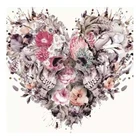 Алмазная живопись 5D с полными стразами, сделай сам, с черепом, цветком, стразы, вышивка крестиком, украшение комнаты, ремесла, живопись