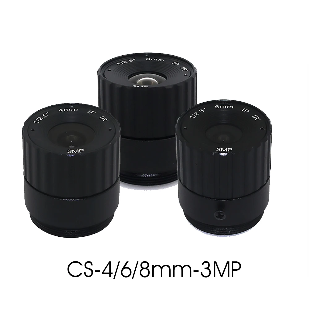 Объектив с креплением CS 3 Мп 4/6/8 мм 1/2 5 дюймов формат диафрагмы F1.4 HD CCTV