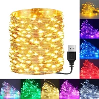 2m3m5m10m batteryusb led string lights for xmas garland lamp party wedding holiday decoration christmas tree fairy lights
