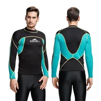 adult mens 2mm neoprene wetsuit long sleeve top harpoon snorkeling shirt high elastic kite surfing diving snorkeling wetsuit