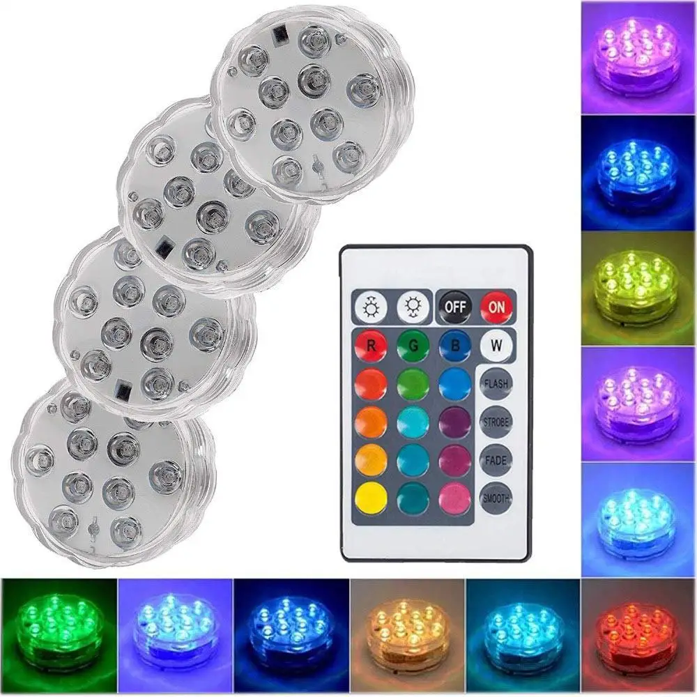 

IP68 WATERPROOF Party Lamp Remote Control LED-Light Multi Color Swimming Pool Light Underwater Light Tank