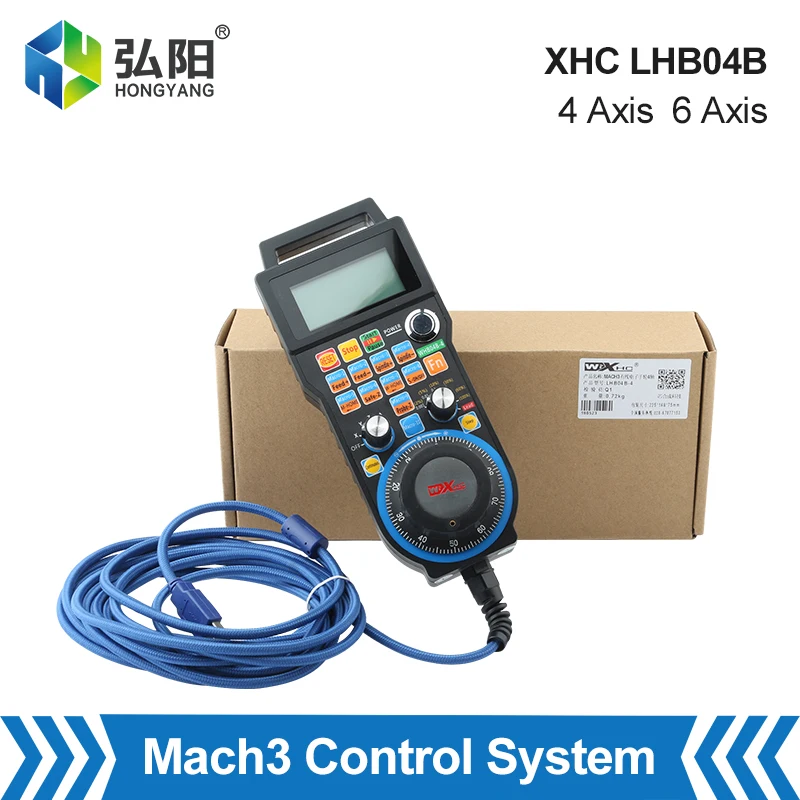 

XHC LHB04B CNC Handwheel Wired Mach3 MPG Hanging Handwheel 4-Axis 6-Axis Light Generator For Cnc Router Controller