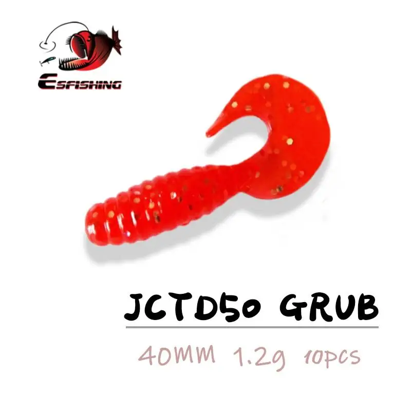 ESFISHING JCTD50 20шт 40 мм рыболовные приманки мягкие аксессуары басы Zander Щука рыболовная
