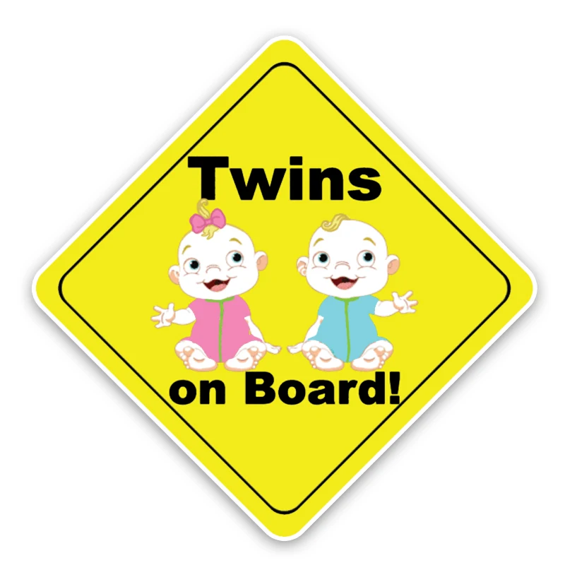 Volkrays мультяшная наклейка на автомобиль милые Близнецы доске цветные графические