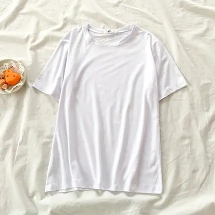 

summer 2021 new pure white short sleeve T-shirt women's Casual