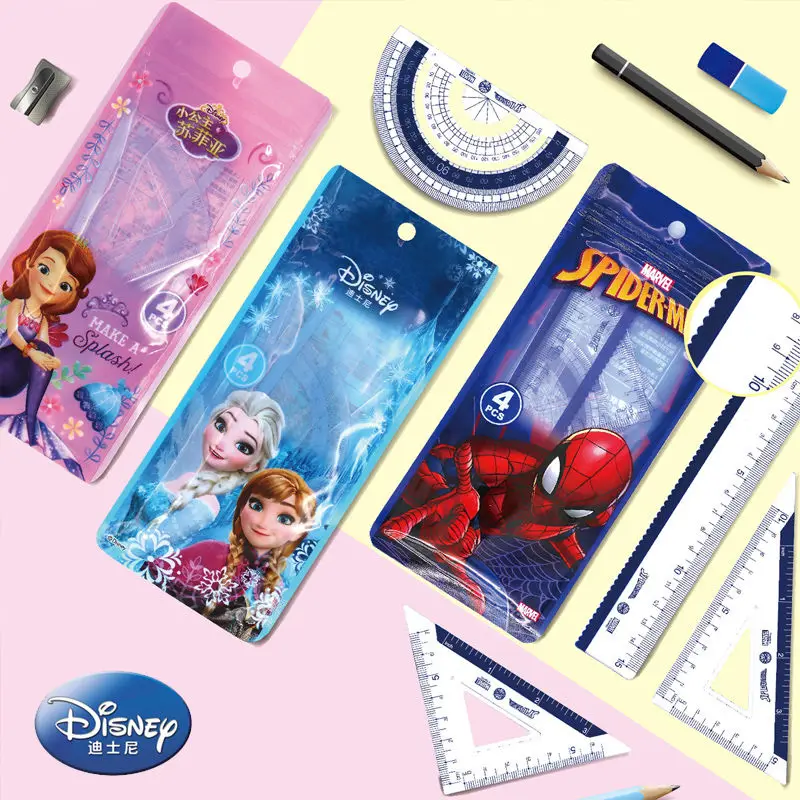 

Disney Frozen Elsa Marvel Set Ruler Triangle Ruler Protractor Spiderman Ruler Learning Set Easy To Carry