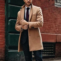 fashion long slim men trench coat single breasted lapel british style windbreaker male coat trench for men 2021
