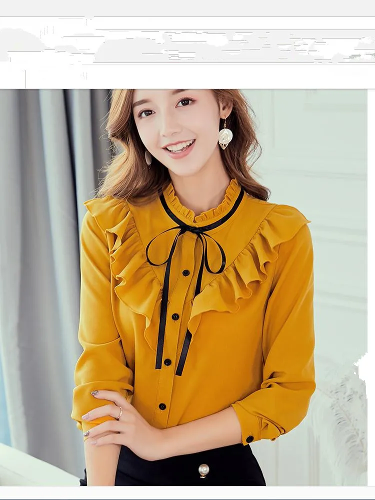 Женская рубашка с длинным рукавом весна-осень 2021 | одежда