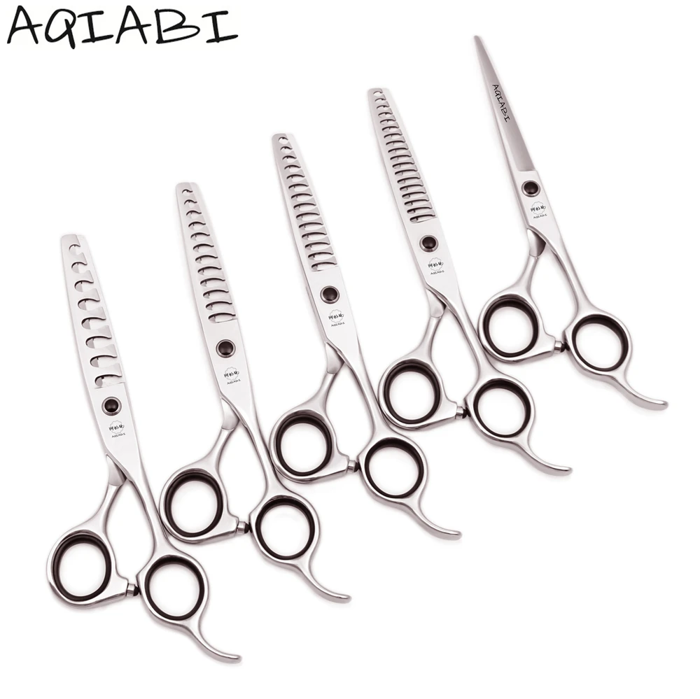 Профессиональные Парикмахерские ножницы 6 ''AQIABI JP Сталь истончение волос