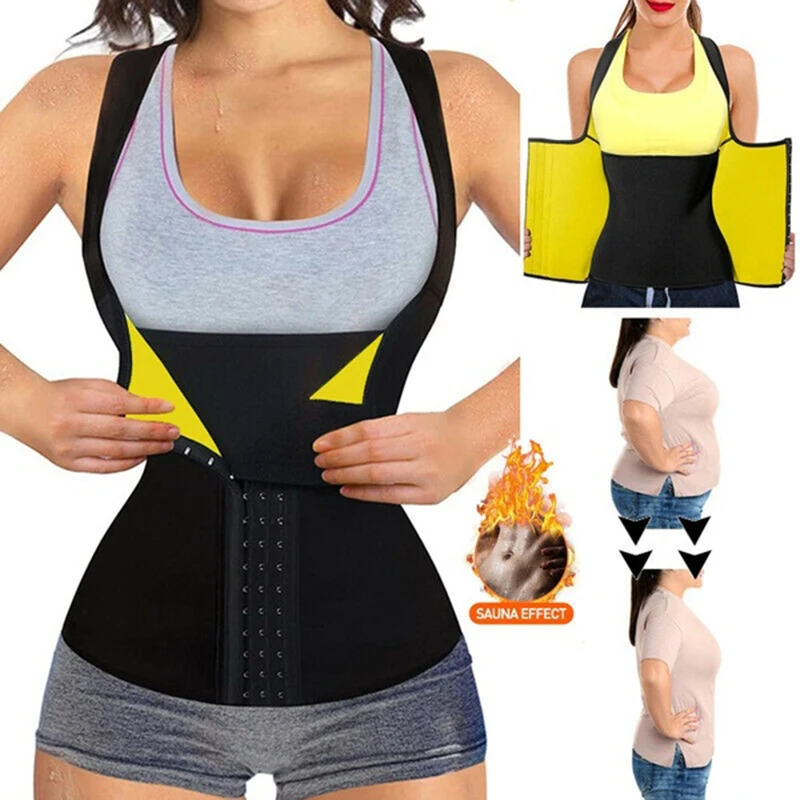 

Women Waist Trainer Vest Slimming Body Shaper Corset Neoprene Sauna Tank Top for Weight Loss Body Shaper Shirt Faja Shapewear
