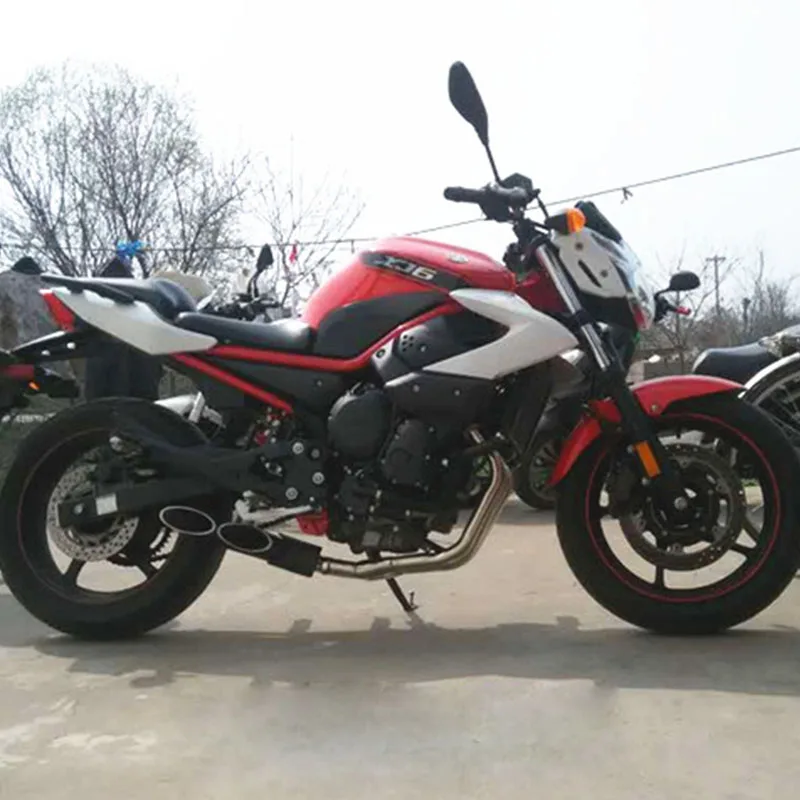 Выхлопная труба без шнуровки для мотоцикла Yamahaa XJ6N akrapovic выхлопная глушителя