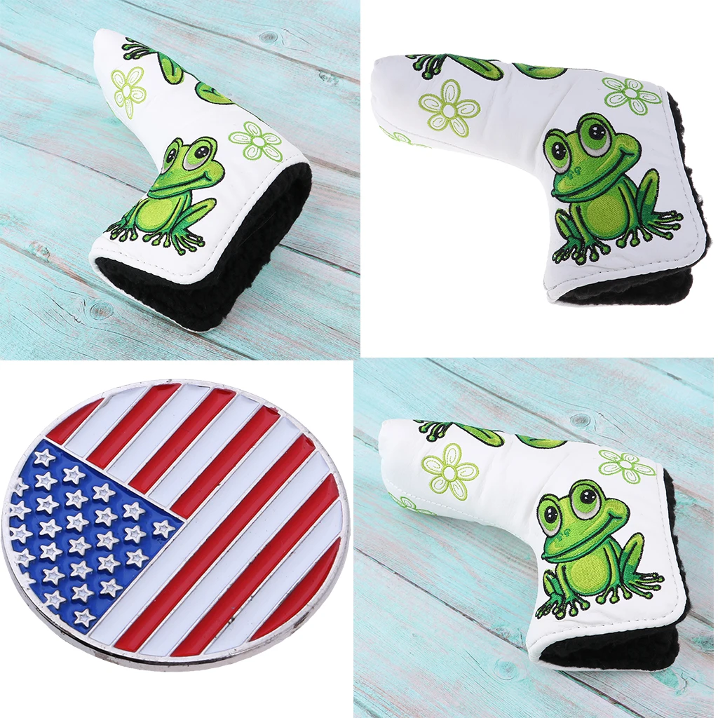 Крышка для клюшки гольфа протектор головы с американским флагом гольф-маркер