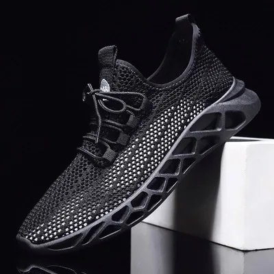

shoes Summer breathable men's net fly-woven mesh leisure sports shoes men's hollowed-out fashion shoes student walking shoes