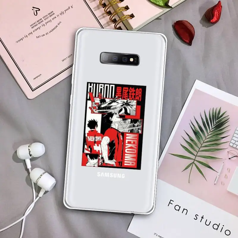 

Oya Oya Oya Haikyuu Love Volleyball anime Phone Case Transparent For Samsung Galaxy A 71 21s S note 8 9 10 plus 20 ultra