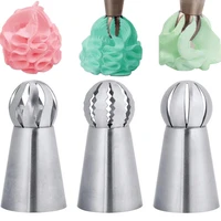 3pcsset cake decoration nozzle stainless steel flower mouth icing piping pastry nozzles cake decorating tools kitchen tools