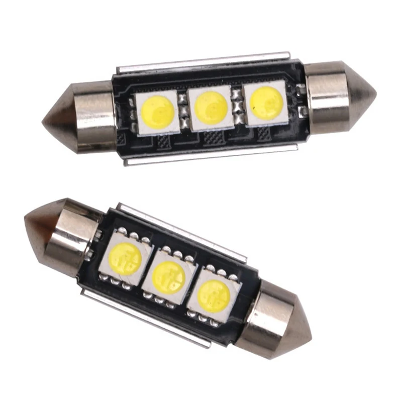 2 шт. 36 мм 39 41 SMD 5050 Светодиодный белый синий купольный гирлянда