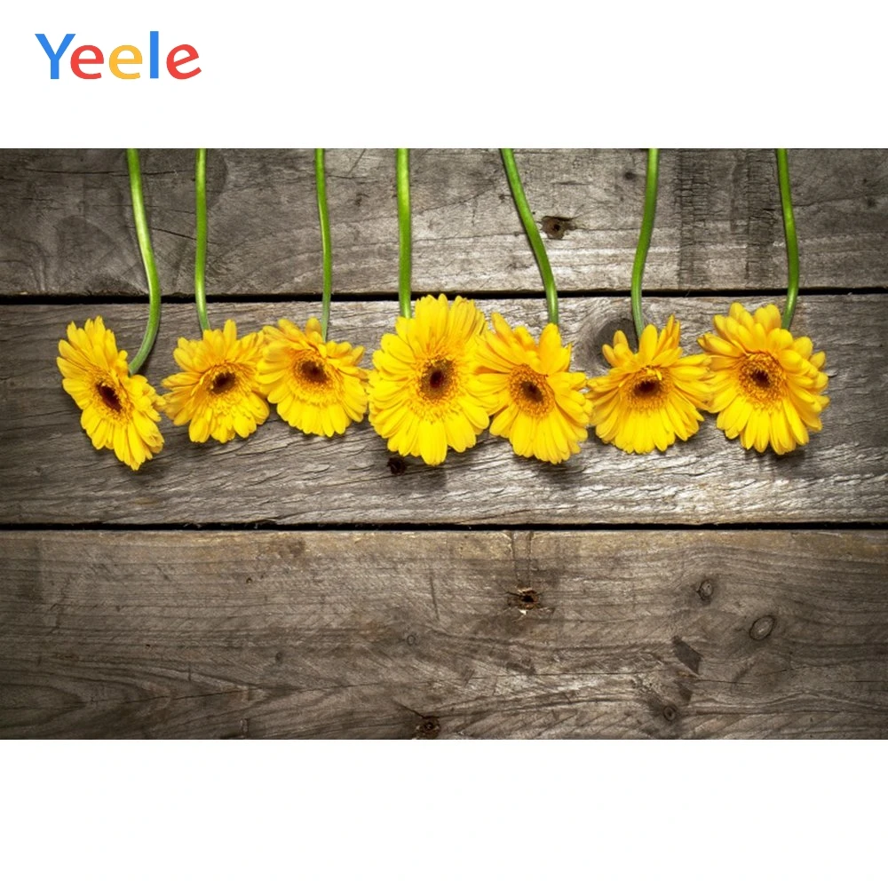 Yeele деревянная доска подсолнухи свежий цветок ПОРТРЕТНАЯ ФОТОГРАФИЯ фоны