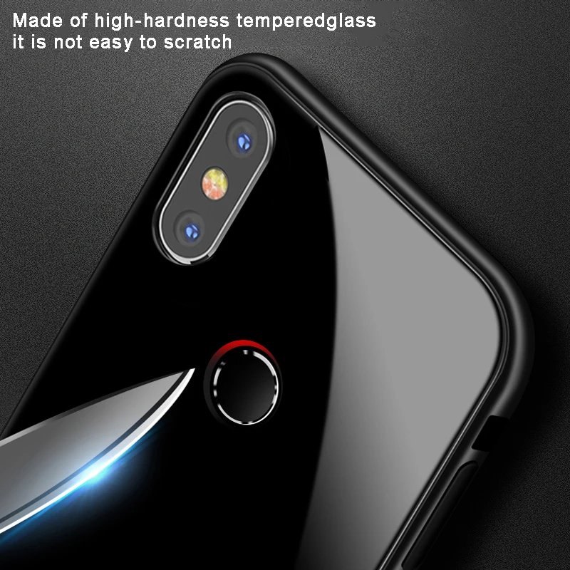 Роскошные 360 магнитные поглощающие телефонные чехлы для Red mi Note 7 6 5 Pro 6A Pocophone F1 Mi 8