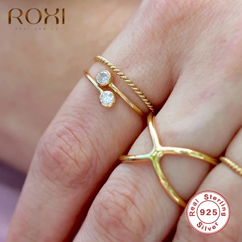 Женские коктейльные кольца ROXI вечерние широкие с кристаллами циркона и