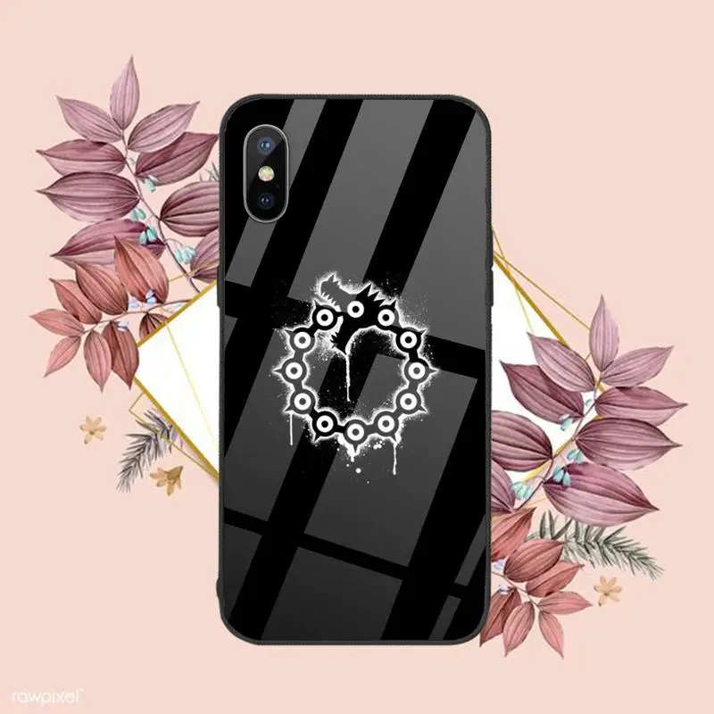 

Seven Deadly Sins Anime black Phone Case Tempered glass For iphone 6 6S 7 8 plus X XS XR 11 12 mini PRO MAX