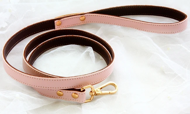 Розовый с принтом сердечки для маленькой девочки ошейник поводок комплекты