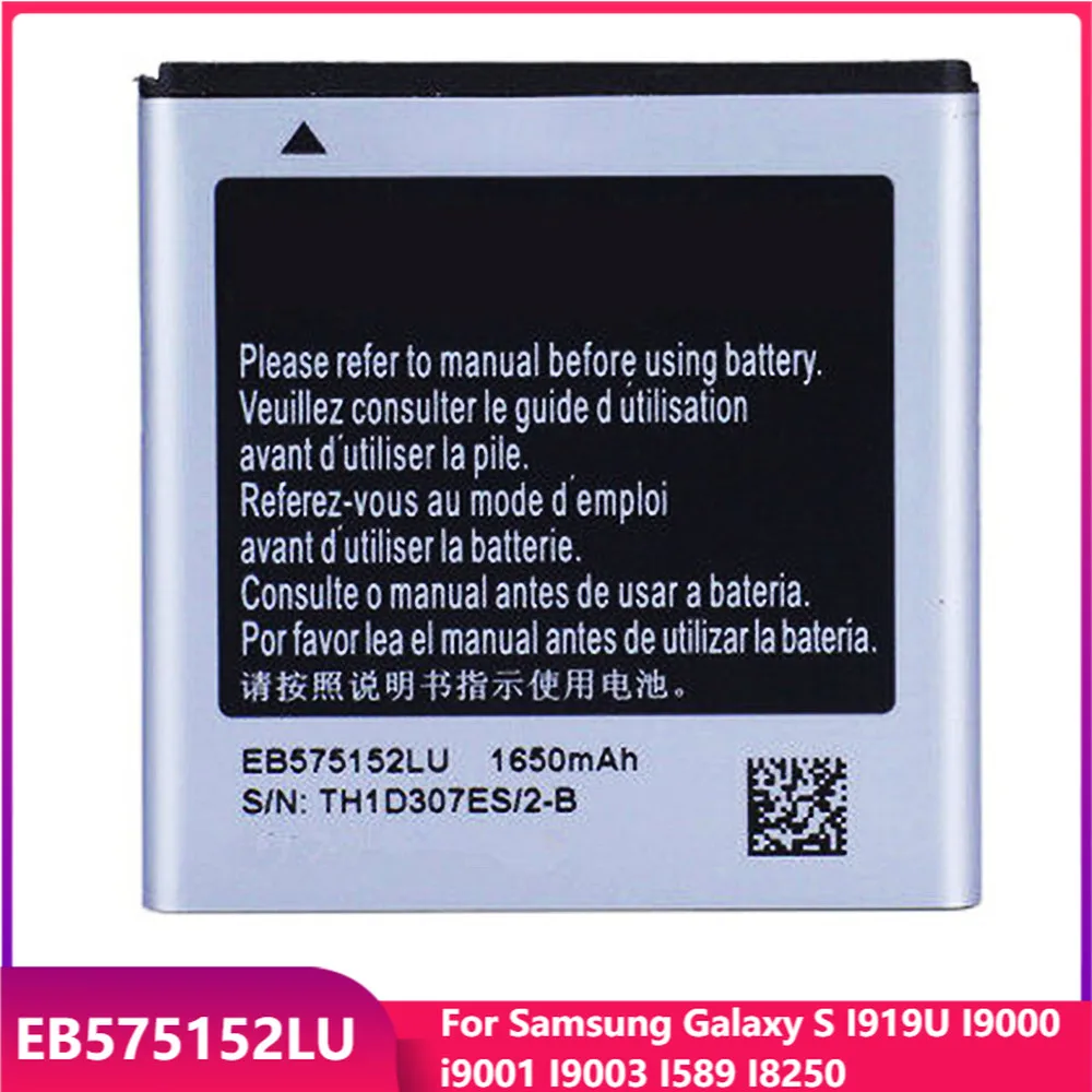 

Original Phone Battery EB575152LU For Samsung Galaxy S I919U I9000 i9001 I9003 I589 I8250 Replacement Batteries 1650mAh