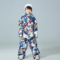 boys childrens snow suit snowboarding sets waterproof outdoor sports wear ski coat and strap snow pant kids costume