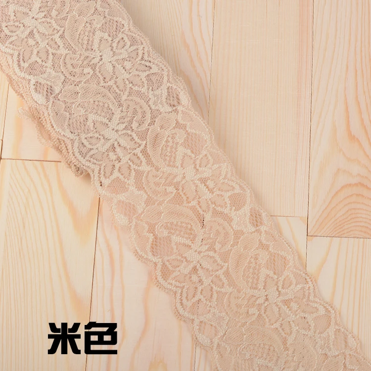 Эластичная кружевная лента для рукоделия 8 см | Дом и сад