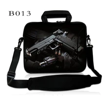 Black Gun Laptop Sleeve Case 13.3 14 15.6 Waterproof Notebook Briefcase Shoulder Bag For Macbook Pro Acer Xiaomi Lenovo ho Asus
