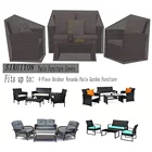 Пылезащитный чехол для мебели разных размеров, водонепроницаемый чехол для мебели из ротанга, кубического стола, стула, дивана, сада, патио