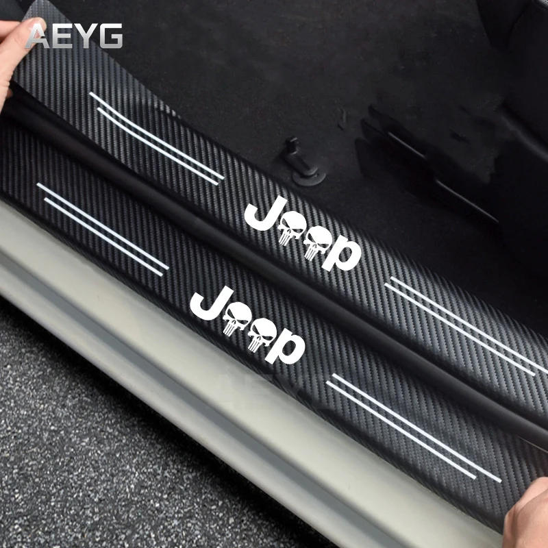 Автомобильная наклейка из углеродного волокна для Jeep Ranegade Patriot Wrangler Grand Cherokee Copass