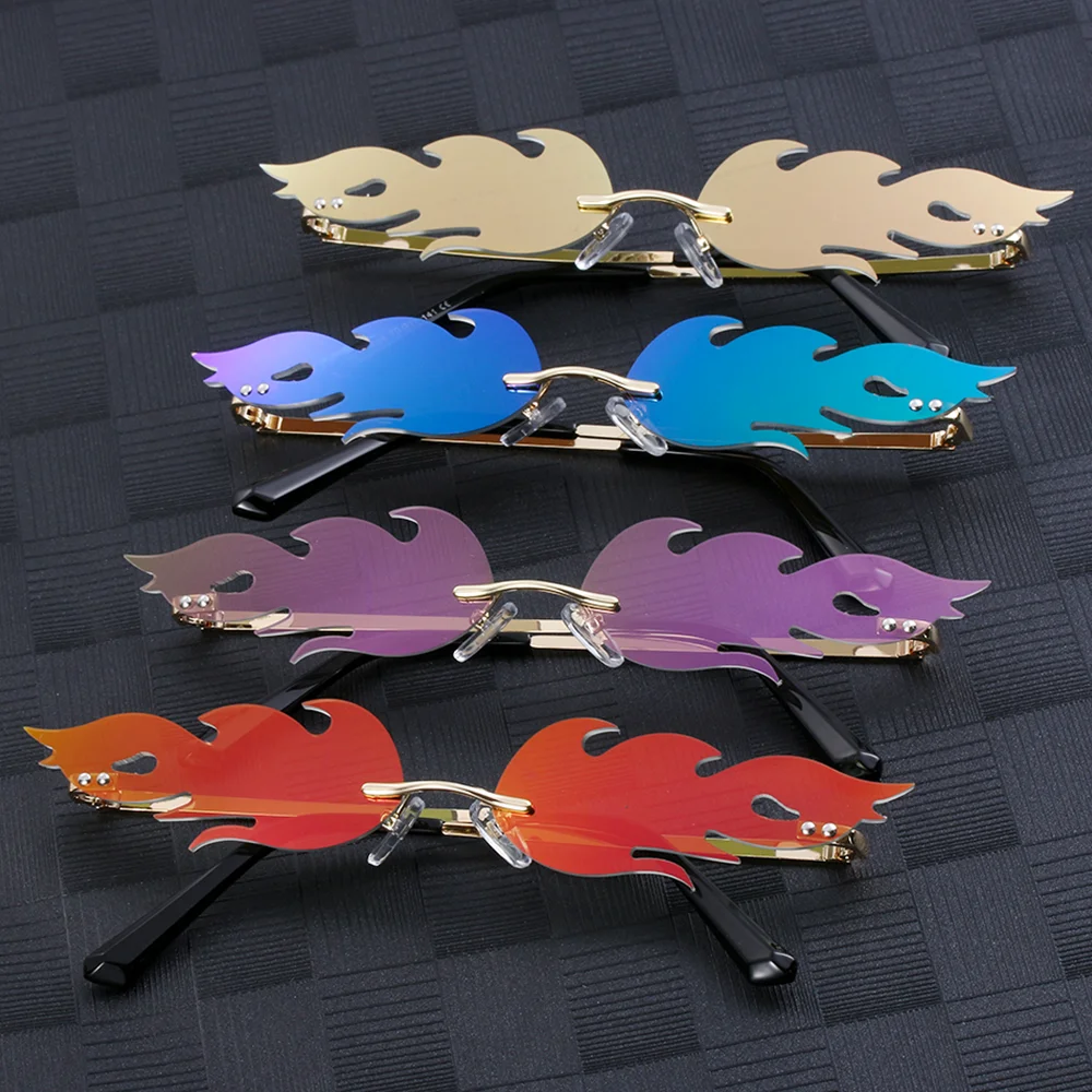 Солнцезащитные очки без оправы большие солнцезащитные уличная мода 2020 |