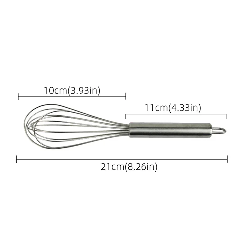 

8/10/12 Inches Stainless Steel Egg Beater Hand Whisk Mixer Kitchen Tools Milk Cream Butter Blender