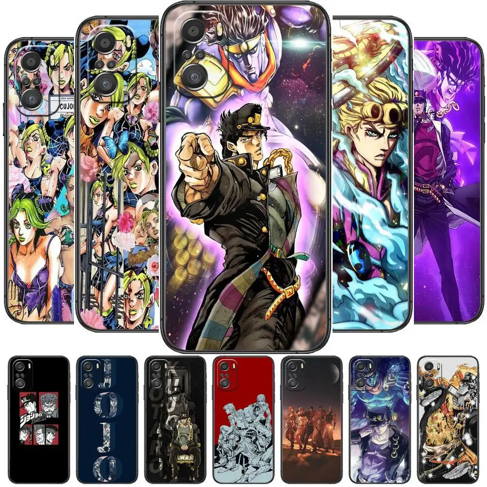 

Anime JOJO Phone Case For xiaomi mi 11 Lite pro Ultra 10s 9 8 MIX 4 FOLD 10T 5g Black Cover Silicone Back Prett