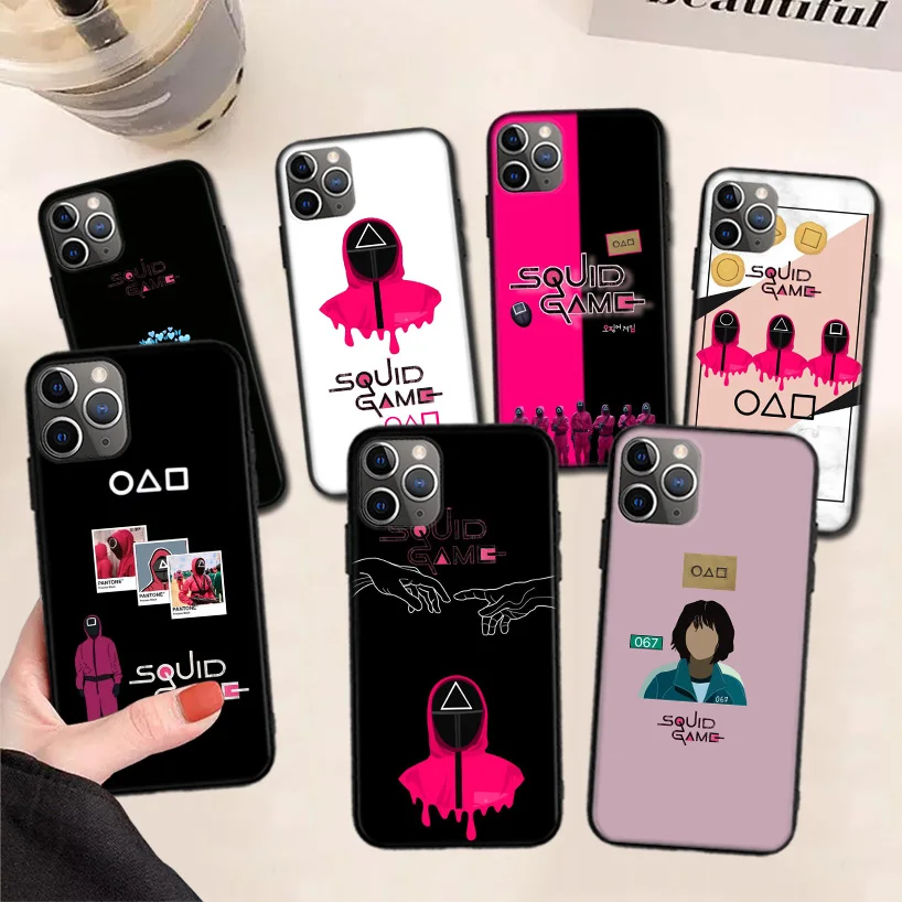 

Hot Squid Game TV Phone Case For iPhone 13 Pro Max 11 12 Pro XS Max XR X 7 8 6 6S Plus 13 Mini SE 2020 Back Cover Coque Funda