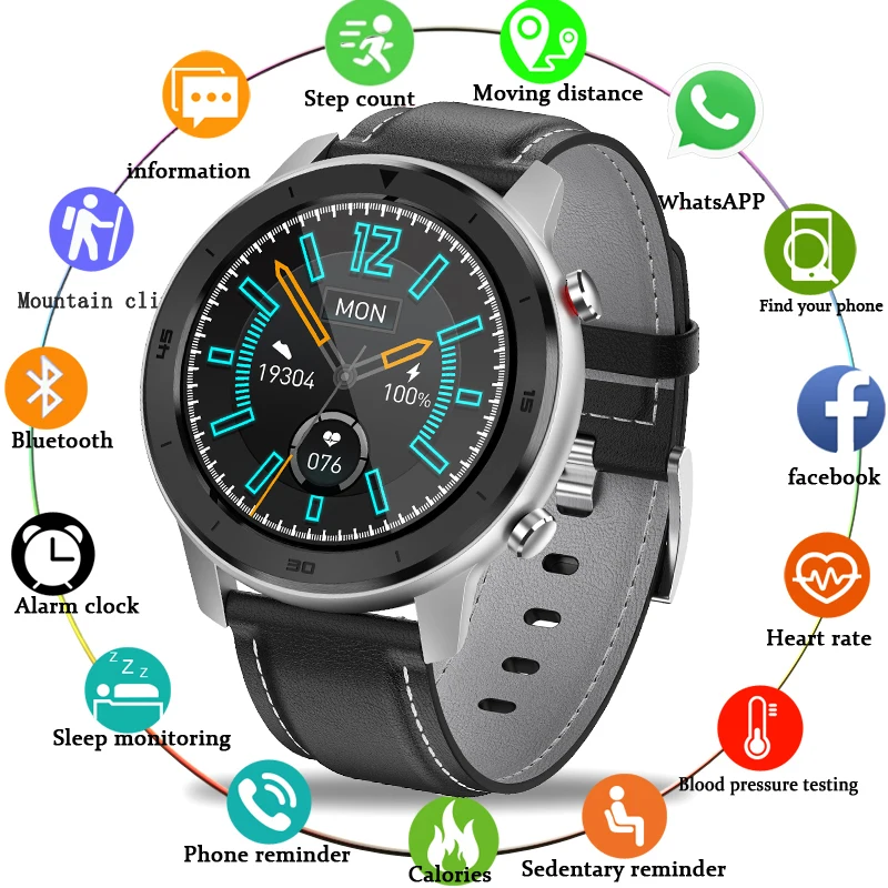 LIGE полноэкранные сенсорные Смарт часы спортивные фитнес трекер IP68