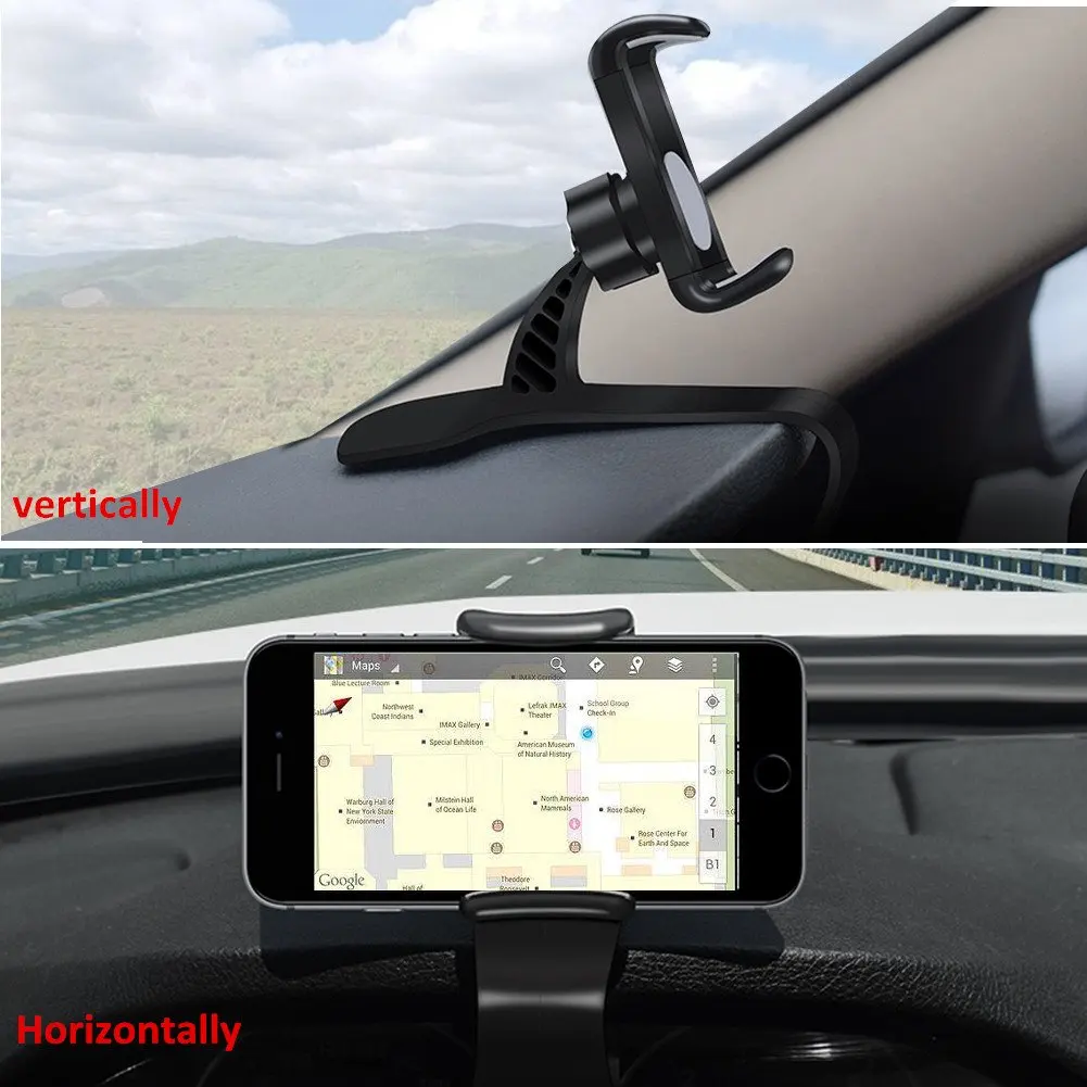 XMXCZKJ новейший вращающийся на 360 ° Регулируемый автомобильный держатель приборной панели телефона зажим для GPS зажим подставка для Iphone 11 Pro samsung Galaxy S9