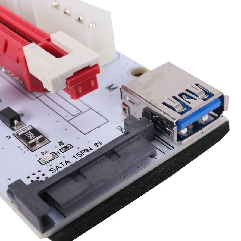 8X USB 3.0 Pcie PCI-E Express 1X To 16X GPU Extender Riser Card Adapter | Компьютеры и офис