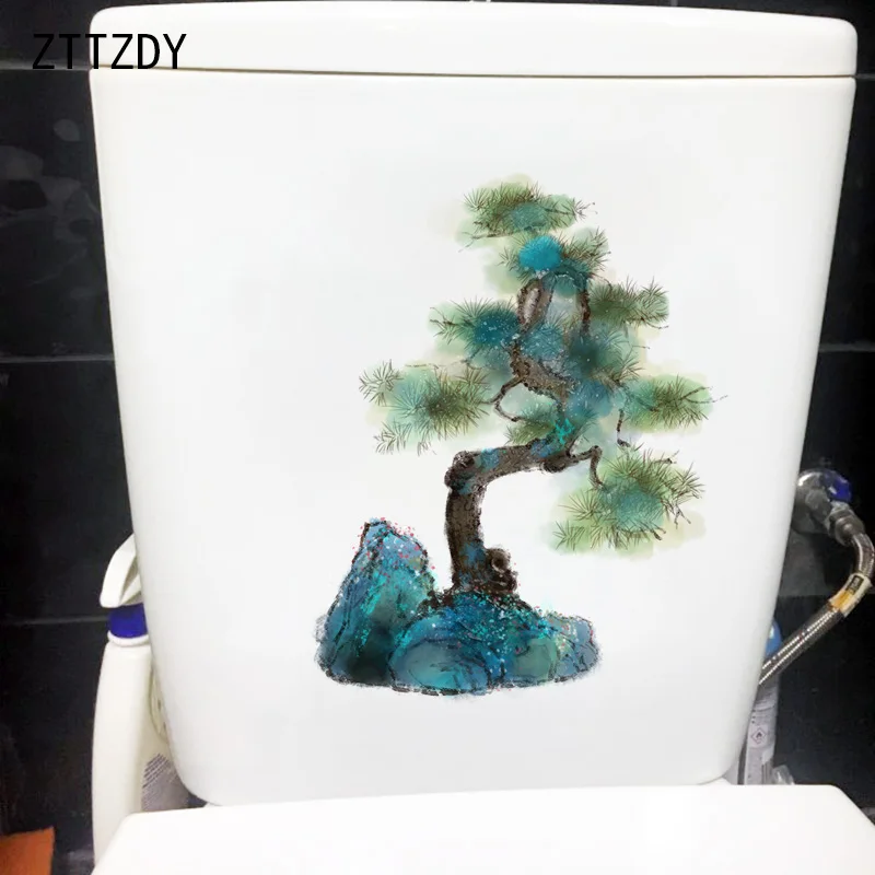 

ZTTZDY 18,9 × 24,2 см ручной росписи китайская Стиль сосна домашние наклейки на стену росписи Классическая Туалет украшения T6-0084