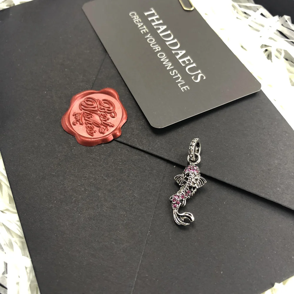 Подвеска красная рыба кои, новинка, модное ювелирное изделие Thomas Bijoux, аксессуары 925 пробы, Серебряный Подарок для Ts Soul Woman