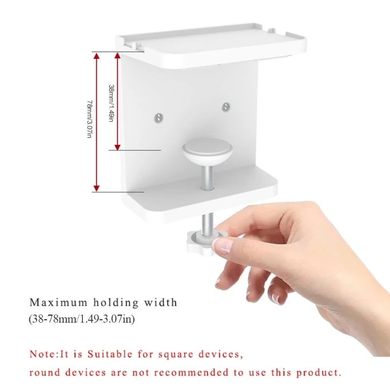 

Black / White Power Board Fixing Bracket Detachable for Desktop Edge Installation for Power Strip/ Smartphone/ Tablet T21B
