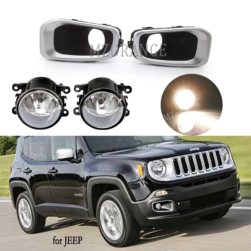 Для Jeep Renegade 2015 2018 туман светильник s головной крышка рама противотуманные фары