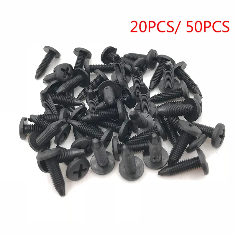 50 шт. автомобиль 6 мм Отверстие Пластиковые заклепки застежка молния пуш ап зажим