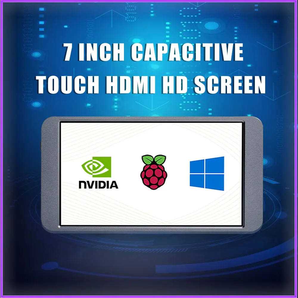 Raspberry Pi 7 дюймов ёмкостный Сенсорный HDMI экран высокой четкости IPS AF